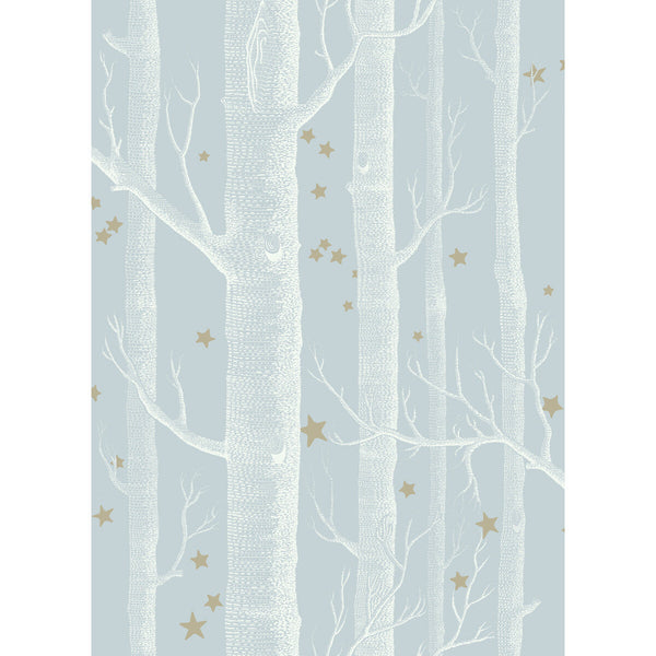Woods & Stars - Powder Blue  By Cole & Son | Cole & Son Whimsical | Novelty Wallcovering Print