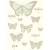 Butterflies & Dragonflies - Duck Egg Ivry  By Cole & Son | Cole & Son Whimsical | Animal/Insects Wallcovering Print