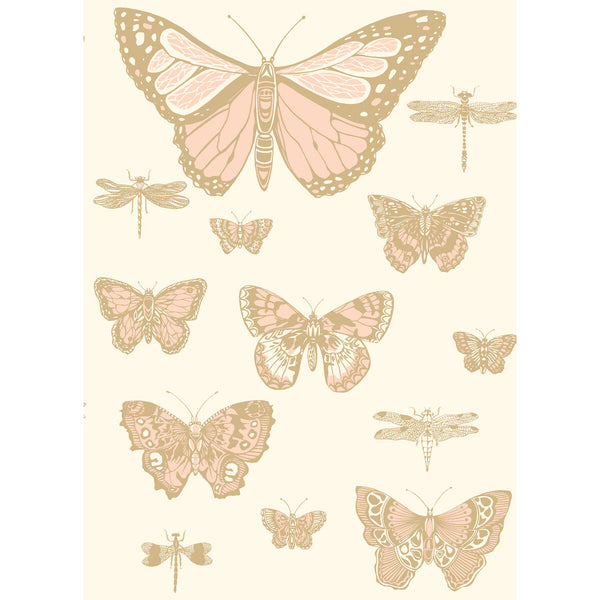 Butterflies & Dragonflies - Pink On Ivry | Cole & Son