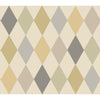 Punchinello - Metal On Lin  By Cole & Son | Cole & Son Whimsical |Diamond Geometric Wallcovering Print