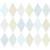 Punchinello - Soft Blue  By Cole & Son | Cole & Son Whimsical |Diamond Geometric Wallcovering Print