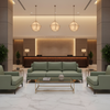 Smooth Matte Finish Earthy Green Upholstered Sofa | Architectural Fabrics