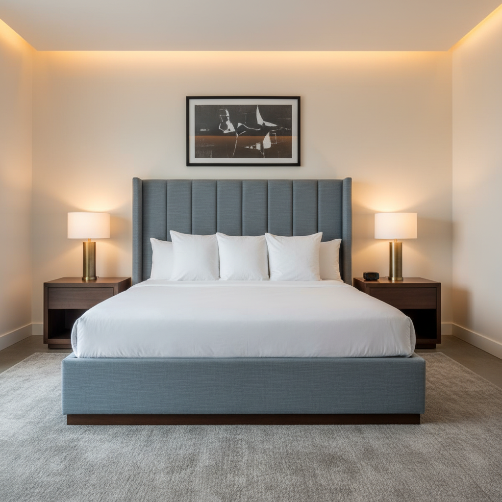 Soper Hole - Sky Upholstered Headboard | Architectural Fabrics