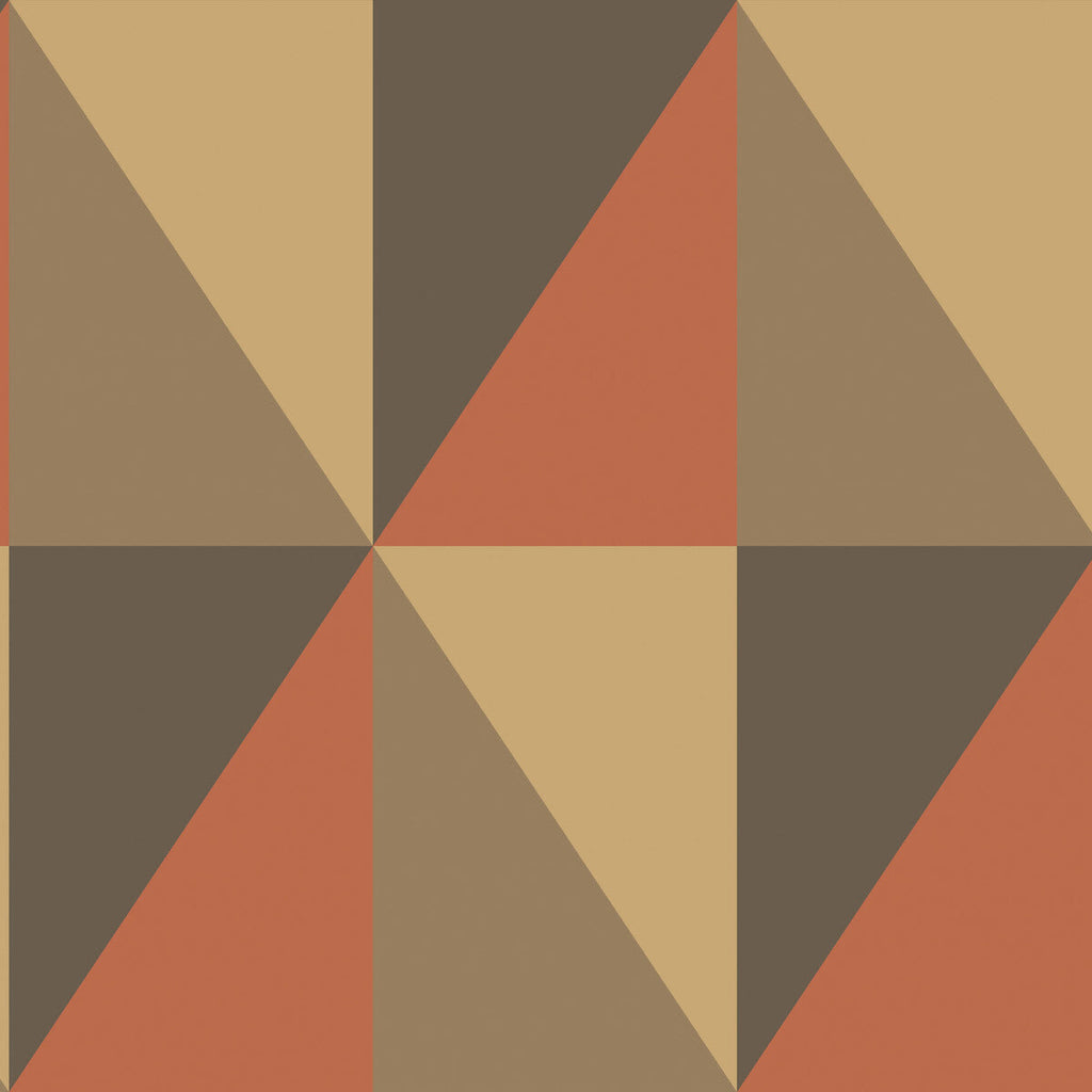 Apex Grand - Brick And Black  By Cole & Son | Cole & Son Geometric Ii |  Wallcovering Print