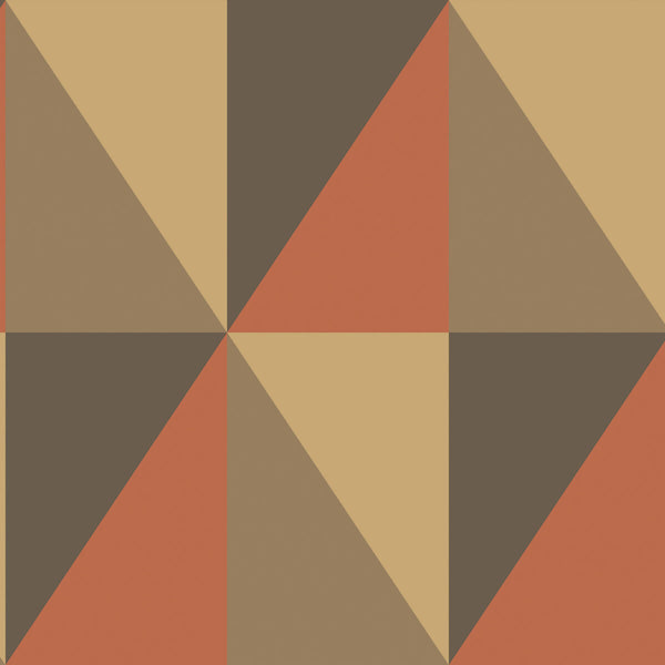 Apex Grand - Brick And Black  By Cole & Son | Cole & Son Geometric Ii |  Wallcovering Print