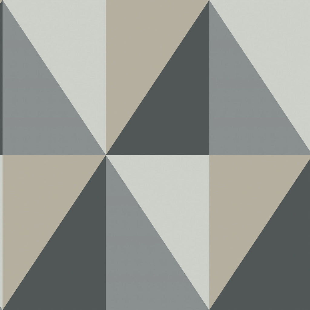 Apex Grand - Grey And Black  By Cole & Son | Cole & Son Geometric Ii |  Wallcovering Print