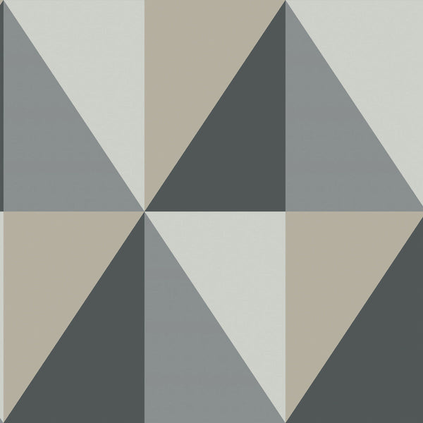 Apex Grand - Grey And Black  By Cole & Son | Cole & Son Geometric Ii |  Wallcovering Print