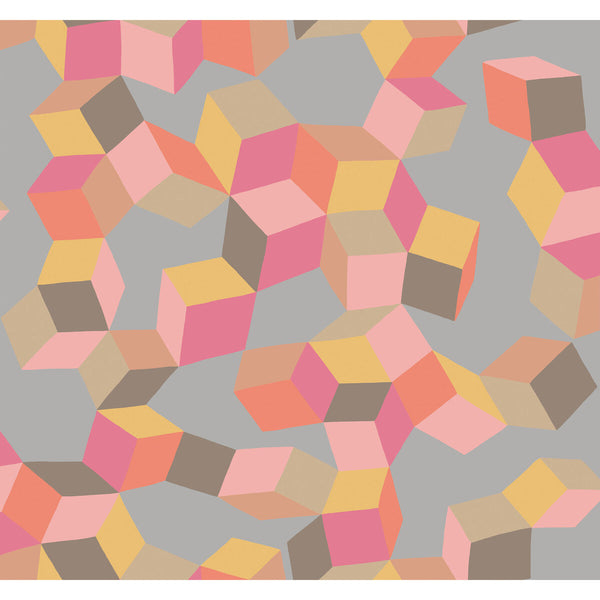 Puzzle - Pink And Orange  By Cole & Son | Cole & Son Geometric Ii |  Wallcovering Print