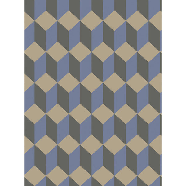 Delano - Blue And Black  By Cole & Son | Cole & Son Geometric Ii |  Wallcovering Print