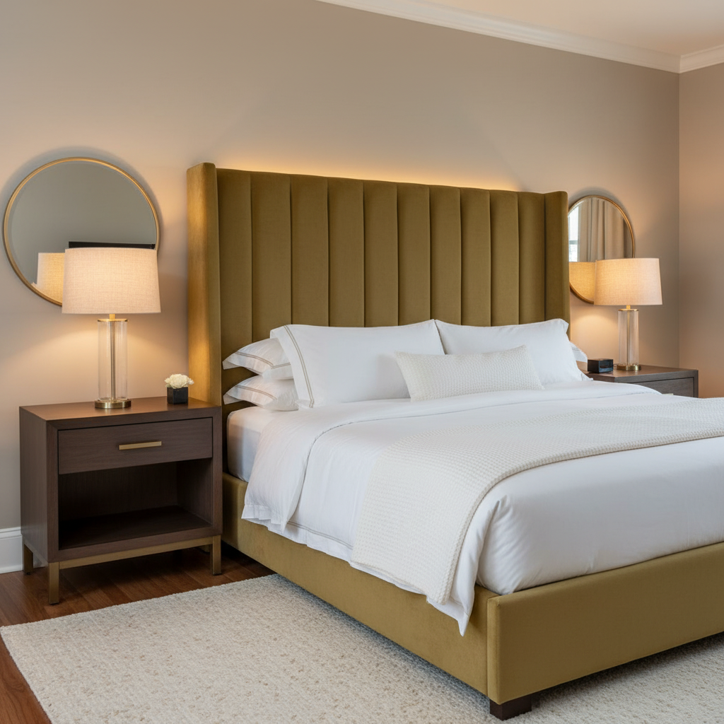 Soper Hole - Celadon Upholstered Headboard | Architectural Fabrics