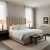 Elkton Barley Transitional ivory & cream Upholstered Headboard | Architectural Fabrics