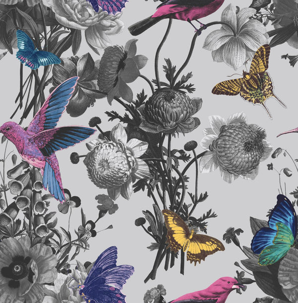 Jardin Grey Wallcovering | Graham & Brown