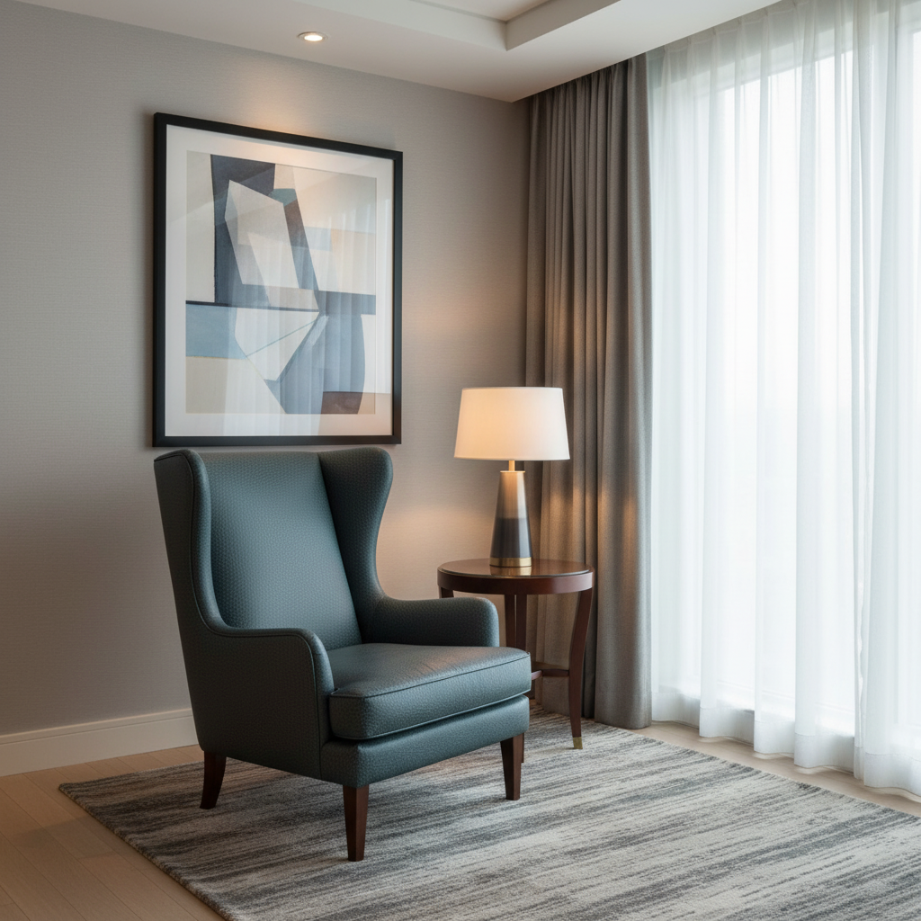 Algiers - Charcoal Teal Performance Vinyl Upholstered Chair | Architectural Fabrics