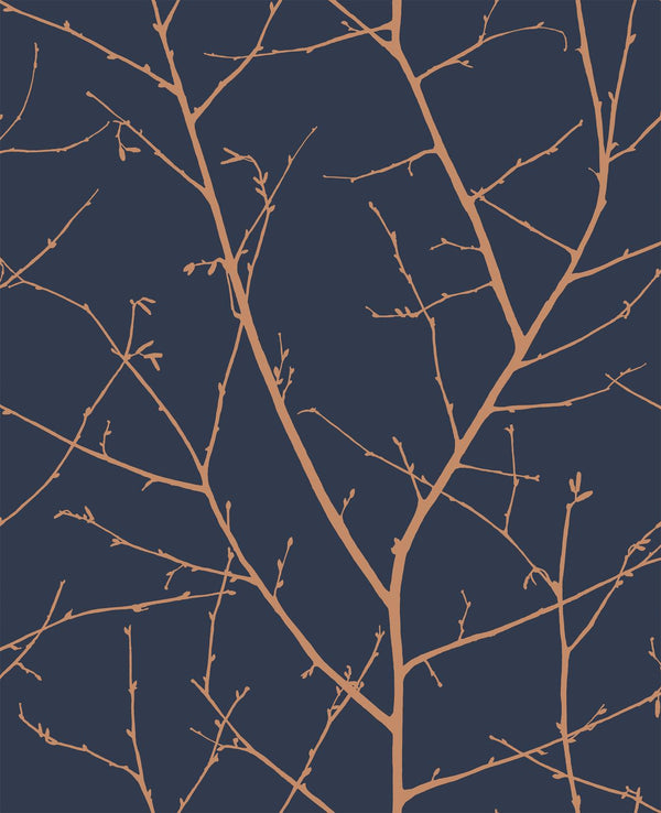 Boreas Midnight Wallcovering | Graham & Brown