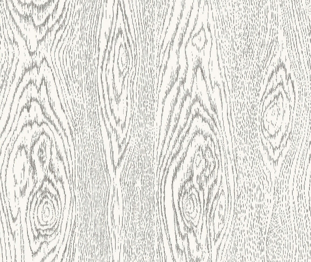 Wood Grain - Black And White White By Cole & Son | Cole & Son Curio |  Wallcovering Print