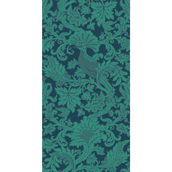 Balabina - Midnight & Jade Multi By Cole & Son | Cole & Son Mariinsky Damask |  Wallcovering Print
