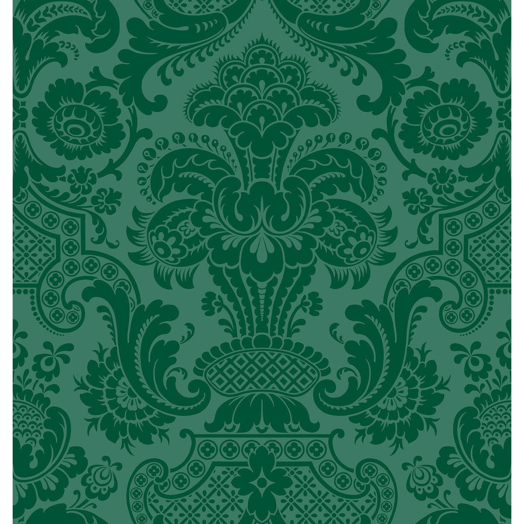 Petrouchka - Green Green By Cole & Son | Cole & Son Mariinsky Damask |  Wallcovering Print