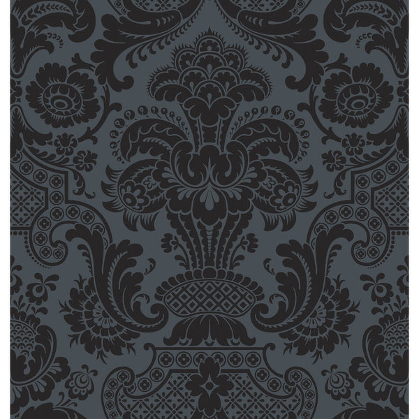 Petrouchka - Charcoal Charcoal By Cole & Son | Cole & Son Mariinsky Damask |  Wallcovering Print