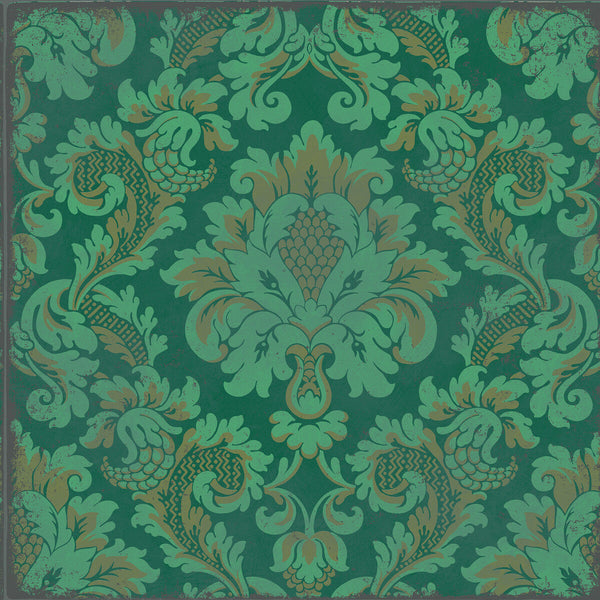 Stravinsky - Green Silver By Cole & Son | Cole & Son Mariinsky Damask |  Wallcovering Print