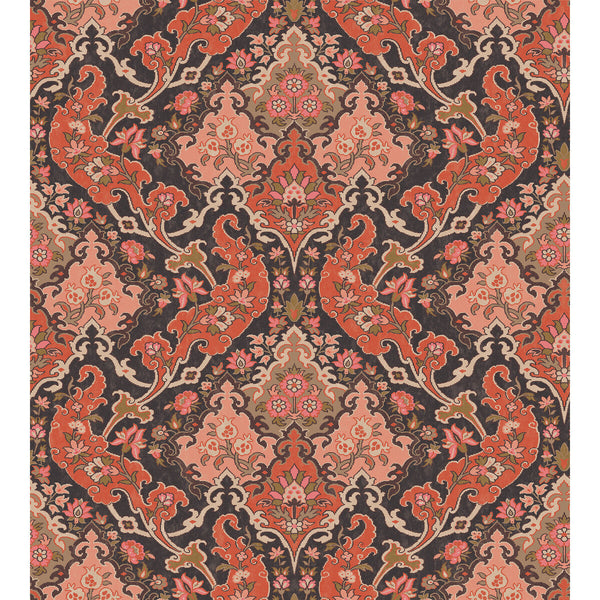 Pushkin - Coral Multi By Cole & Son | Cole & Son Mariinsky Damask |  Wallcovering Print