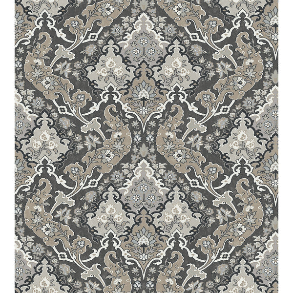 Pushkin - Charcoal Charcoal By Cole & Son | Cole & Son Mariinsky Damask |  Wallcovering Print
