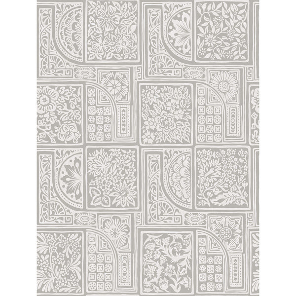 Bellini - Grey & White Light Grey By Cole & Son | Cole & Son Mariinsky Damask |  Wallcovering Print