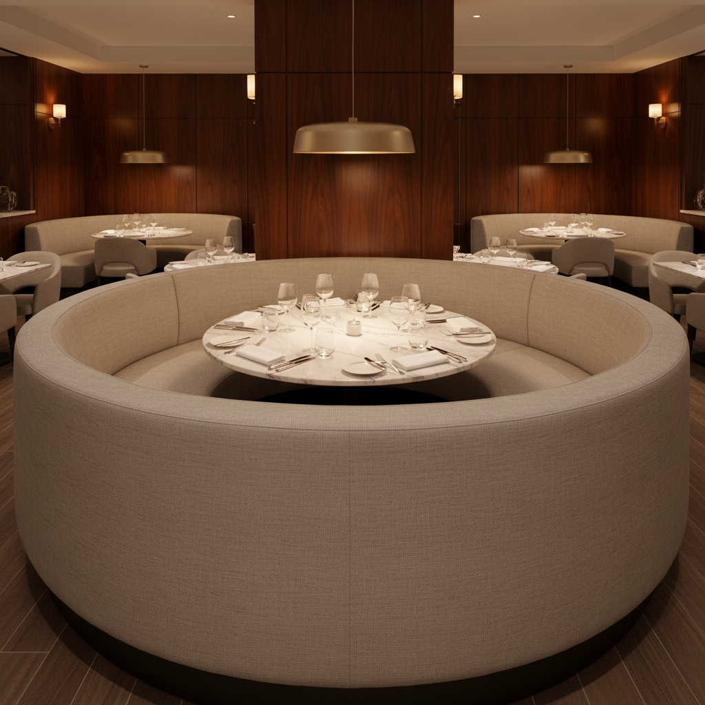 Luxury Cay - Fossil Upholstered Banquette | Architectural Fabrics