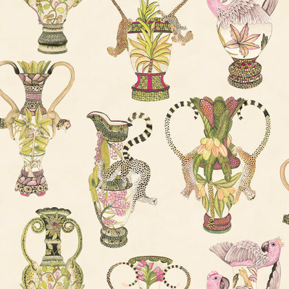 Khulu Vases - Cream & Multi | Cole & Son