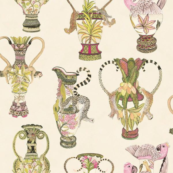 Khulu Vases - Cream & Multi Multi By Cole & Son | Cole & Son Ardmore |  Wallcovering Print