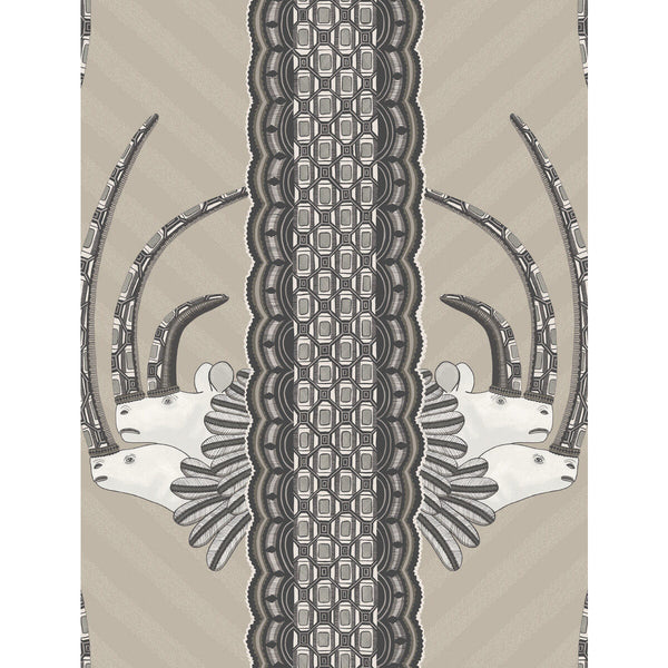 Jabu - Linen & Black Taupe By Cole & Son | Cole & Son Ardmore |  Wallcovering Print