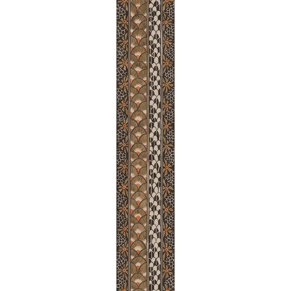 Ardmore Border - Black & Burnt Orange Orange By Cole & Son | Cole & Son Ardmore |  Wallcovering Print