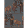 Safari Dance - Charcoal & Reds Multi By Cole & Son | Cole & Son Ardmore |  Wallcovering Print