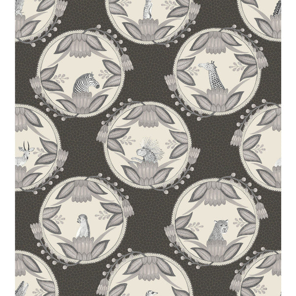 Ardmore Cameos - Black & White Black By Cole & Son | Cole & Son Ardmore |  Wallcovering Print