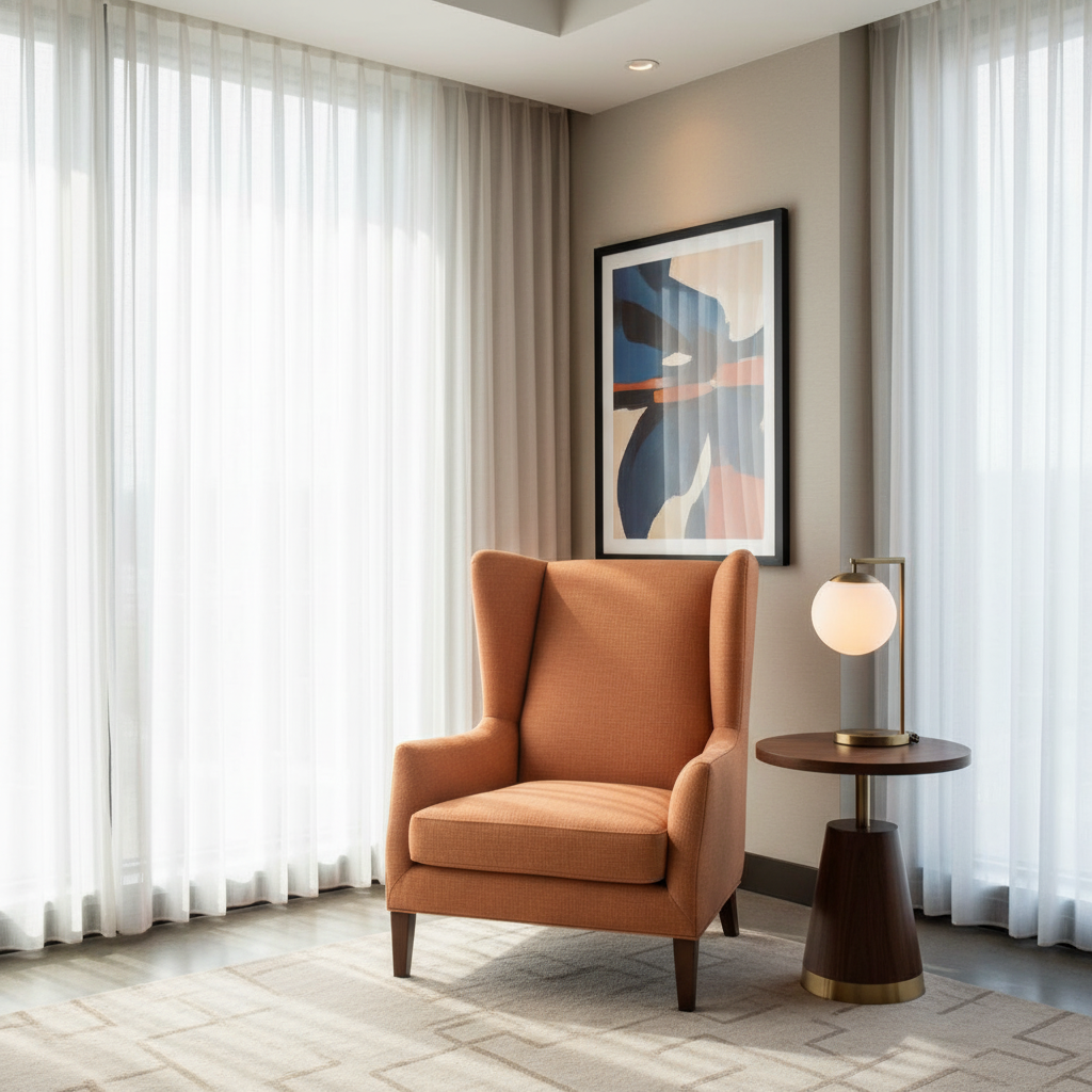 Soper Hole - Apricot Upholstered Chair | Architectural Fabrics