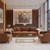Aragon - Cocoa Bean Performance Vinyl Upholstered Sofa | Architectural Fabrics
