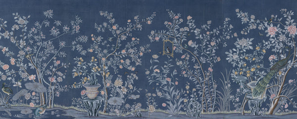Houghton — Colourway SC-218 on blue India tea paper