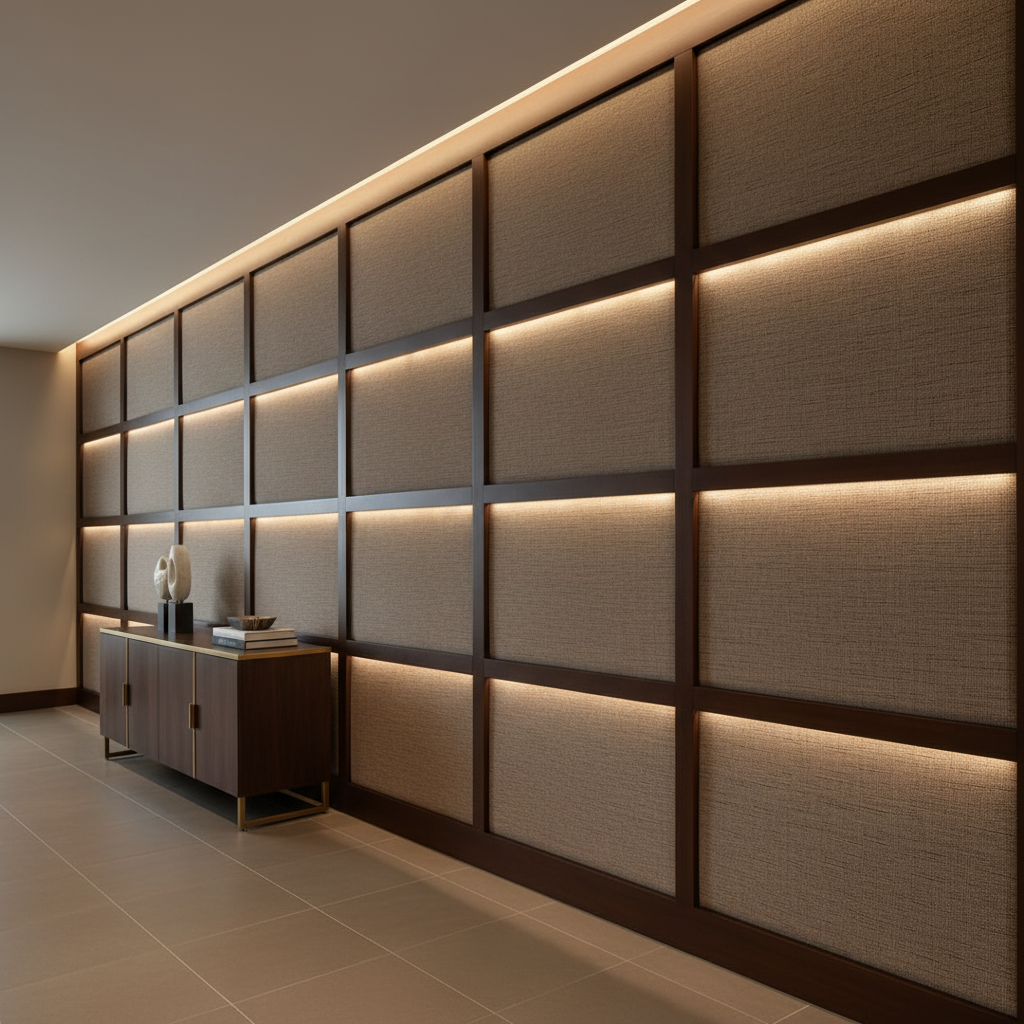 St. Eustatius - Mushroom Upholstered Wall Panel | Architectural Fabrics