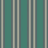 Polo Stripe - Teal/Gilver Multi By Cole & Son | Cole & Son Marquee Stripes |  Wallcovering Print