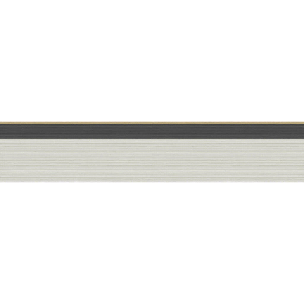 Jaspe Border - Linen Black/Gold Grey By Cole & Son | Cole & Son Marquee Stripes |  Wallcovering Borders