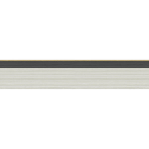 Jaspe Border - Linen Black/Gold Grey By Cole & Son | Cole & Son Marquee Stripes |  Wallcovering Borders