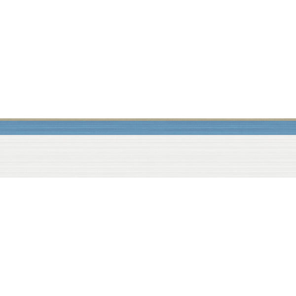 Jaspe Border - White Blue/Gold Blue By Cole & Son | Cole & Son Marquee Stripes |  Wallcovering Borders