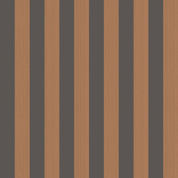 Regatta Stripe - Tan + Black Multi By Cole & Son | Cole & Son Marquee Stripes |  Wallcovering Print