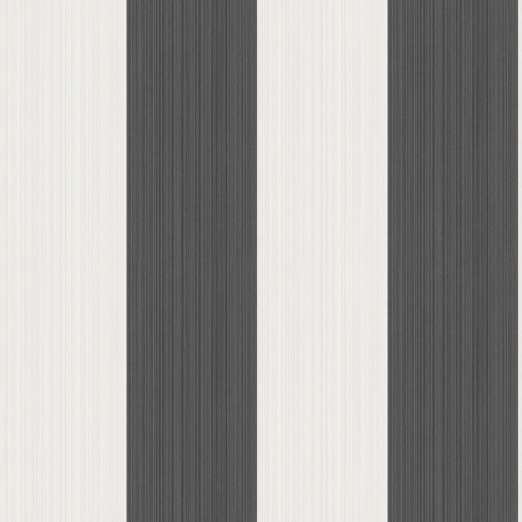 Jaspe Stripe - Black + White Black By Cole & Son | Cole & Son Marquee Stripes |  Wallcovering Print