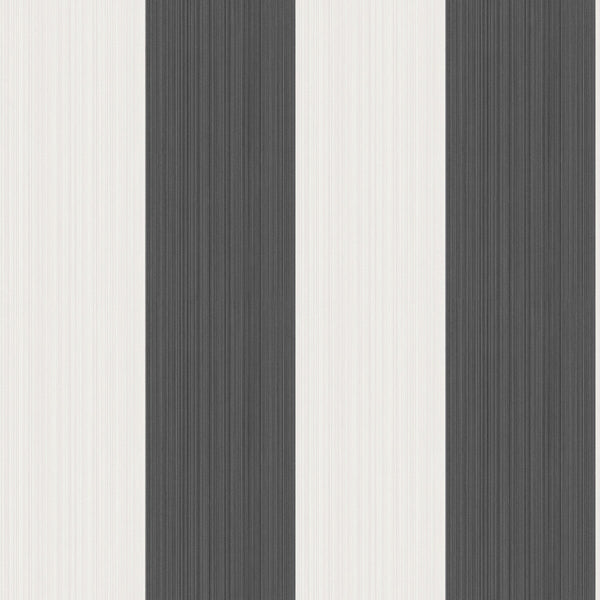 Jaspe Stripe - Black + White Black By Cole & Son | Cole & Son Marquee Stripes |  Wallcovering Print