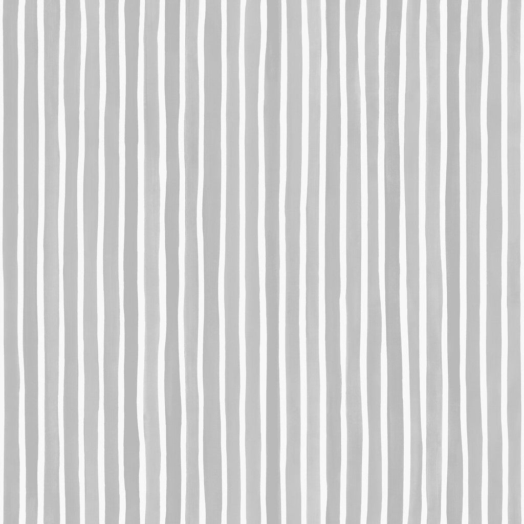 Croquet Stripe - Soft Grey Light Grey By Cole & Son | Cole & Son Marquee Stripes |  Wallcovering Print