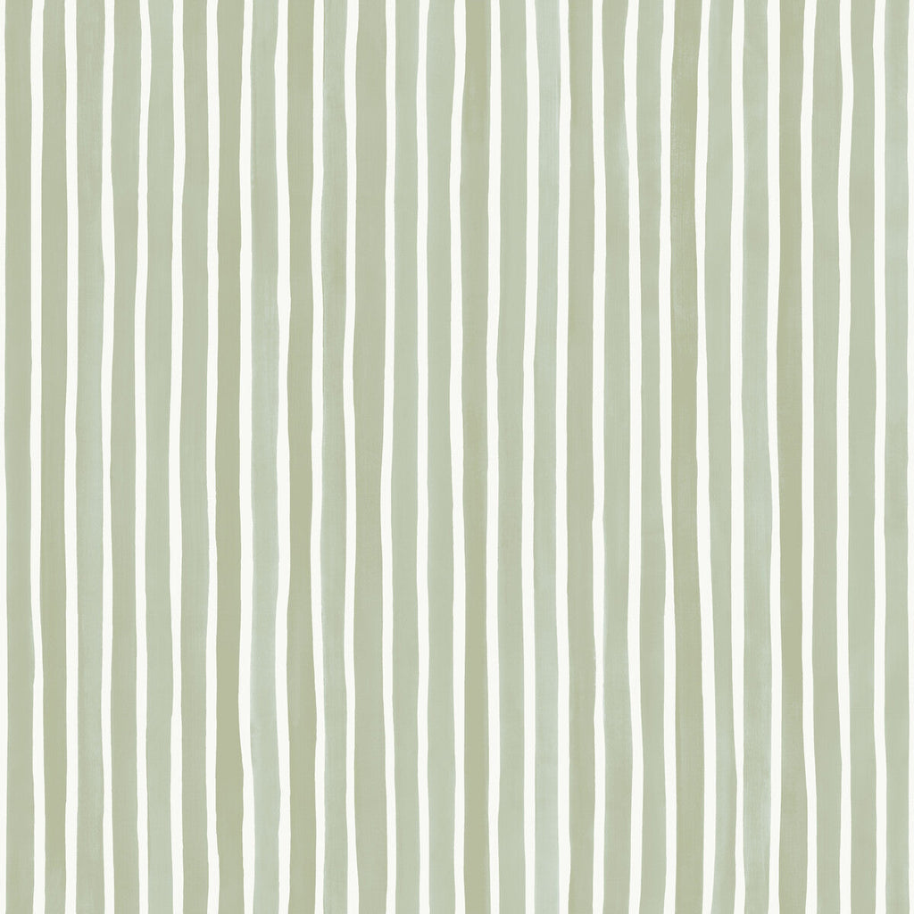 Croquet Stripe - Olive Green By Cole & Son | Cole & Son Marquee Stripes |  Wallcovering Print