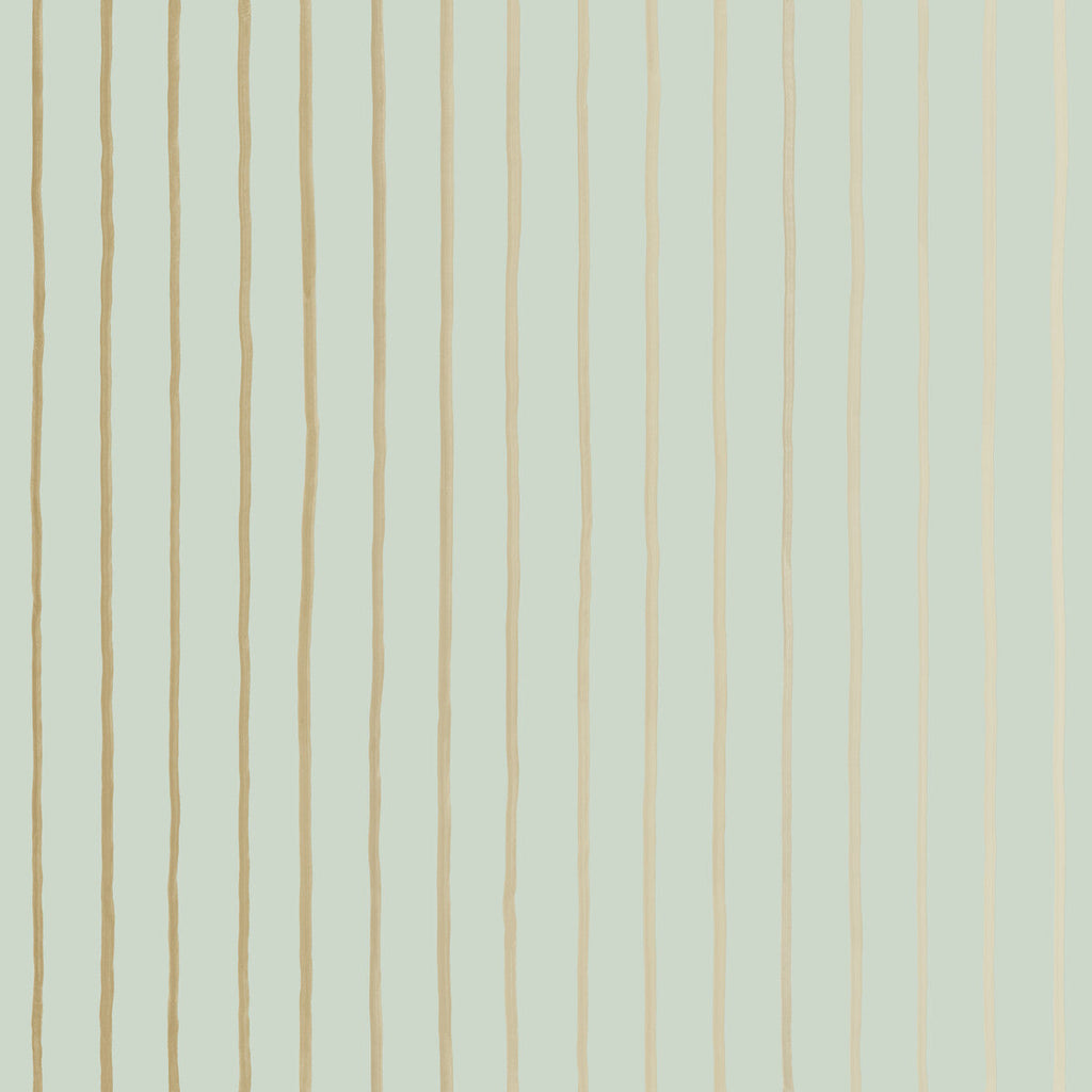 College Stripe - Duck Egg+Gilver Mint By Cole & Son | Cole & Son Marquee Stripes |  Wallcovering Print
