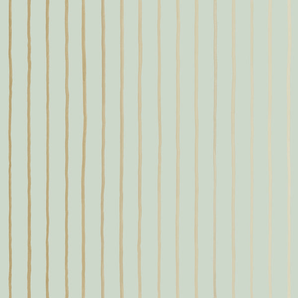 College Stripe - Duck Egg+Gilver Mint By Cole & Son | Cole & Son Marquee Stripes |  Wallcovering Print