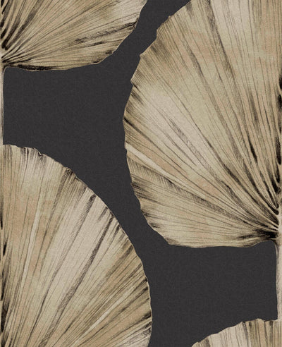 Fan Charcoal Wallcovering | Graham & Brown