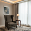 Fine Woven Texture Dark Bronze Upholstered Chair | Architectural Fabrics